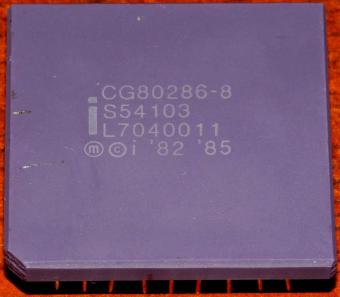 Intel 286er 8 MHz CPU (CG80286-8) 134.000 Transistoren, cPGA-68, Malay 1982-85
